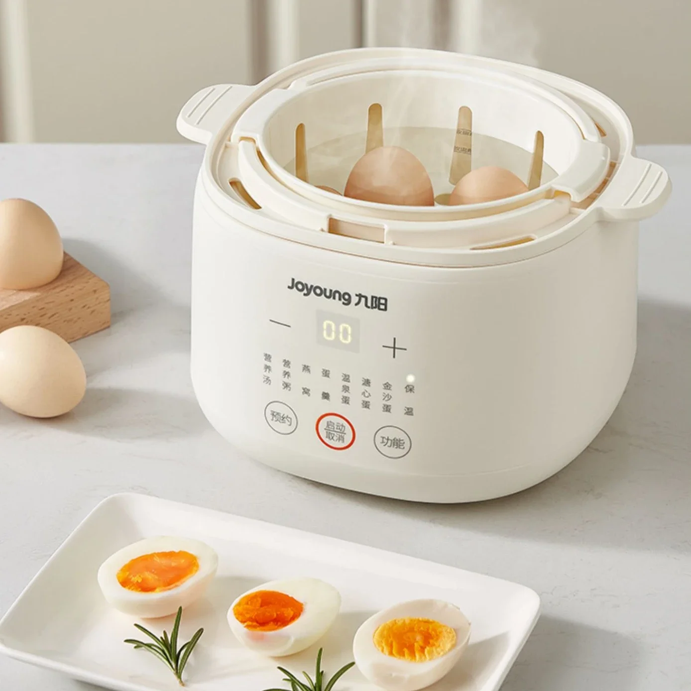 220V 1L Household Electric Slow Stewer Automatic Egg Boiler Ceramic Food Dessert Stewing Cooking Machine