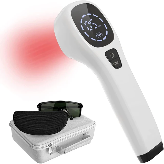 KTS 4x808nm Laser Therapy Device for Sport Injury Back Pain Neck Wrist Body  Pain Relief Machine with Protective Glasses 2600mAh