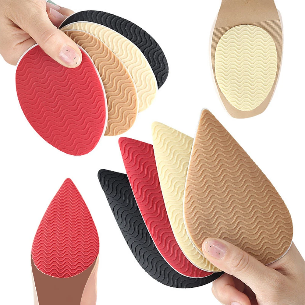 Rubber Forefoot Pads For Women Shoe Sole Protector Anti-slip Repair Outsoles Self-adhesive Sticker High Heel Care Bottom Patch