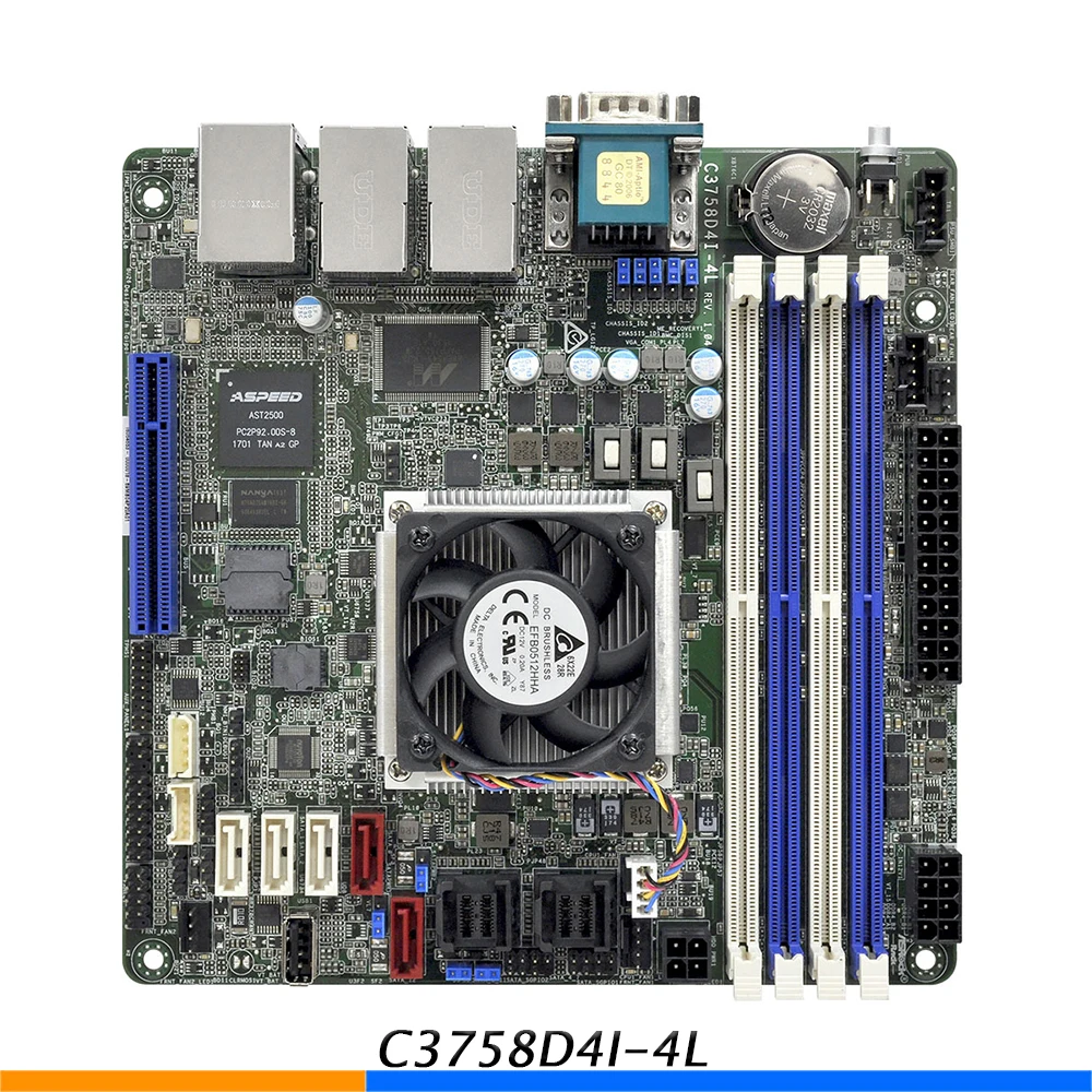 Server Motherboard For ASRock Rack For C3758D4I-4L 8-Core 35W Support C3758 Good Quality 1 Server Motherboard For ASRock Rack For C3758D4I 4L 8 Core 35W Support C3758 Good Quality
