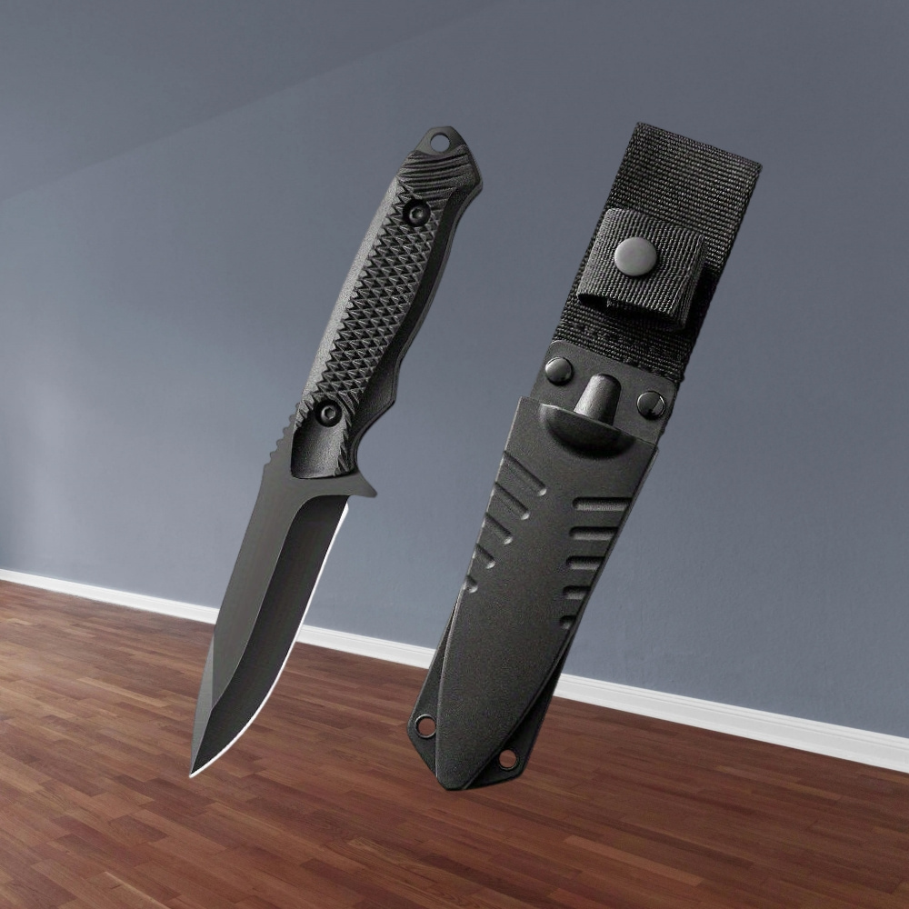 High Quality Multifunctional 5CR13MOV Blade ABS Plastic Handle with Sheath Pocket Fixed Knife Outdoor Barbecue EDC Tools