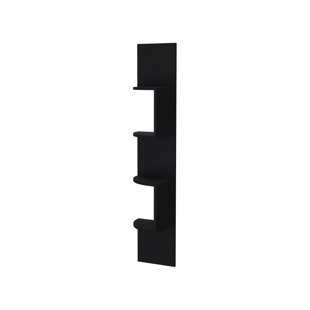 Rosebud Corner Floating Shelf  Modern Full-Wall 4-Shelf Unit 2