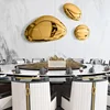 Italian Stainless Steel Hanging Decoration Art Room Decor Light Luxury Water Drop Wall Hanging Household Pebble Wall Decoration 3
