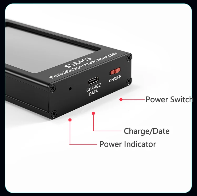 2026 SYSJOINT SSA463 휴대용 35MHz-6.3GHz 스펙트럼 분석기 미터 테스터 4.3인치 디스플레이