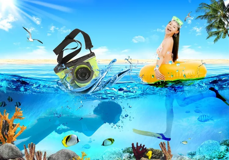 camera bag purse GQ-518ML 20m Underwater Diving Camera Housing Case Pouch Dry Bag Camera Waterproof Dry Bag for Canon Nikon DSLR SLR travel case for camera