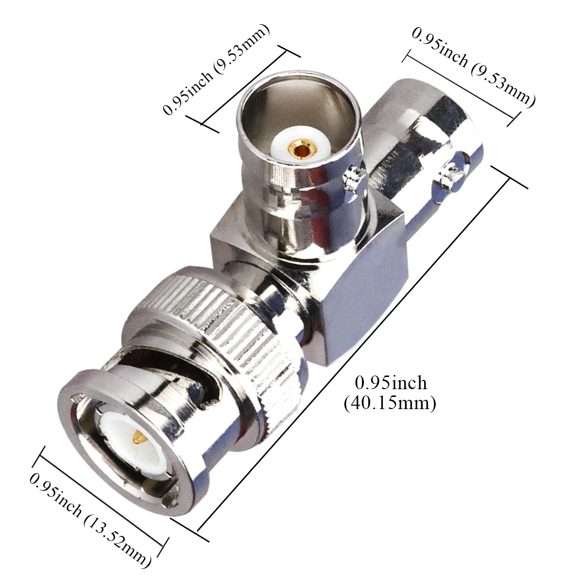Adaptador En T BNC - Conector Macho A Dos Hembras, Divisor De Cable Coaxial, Ideal Para CCTV Y Audio/video