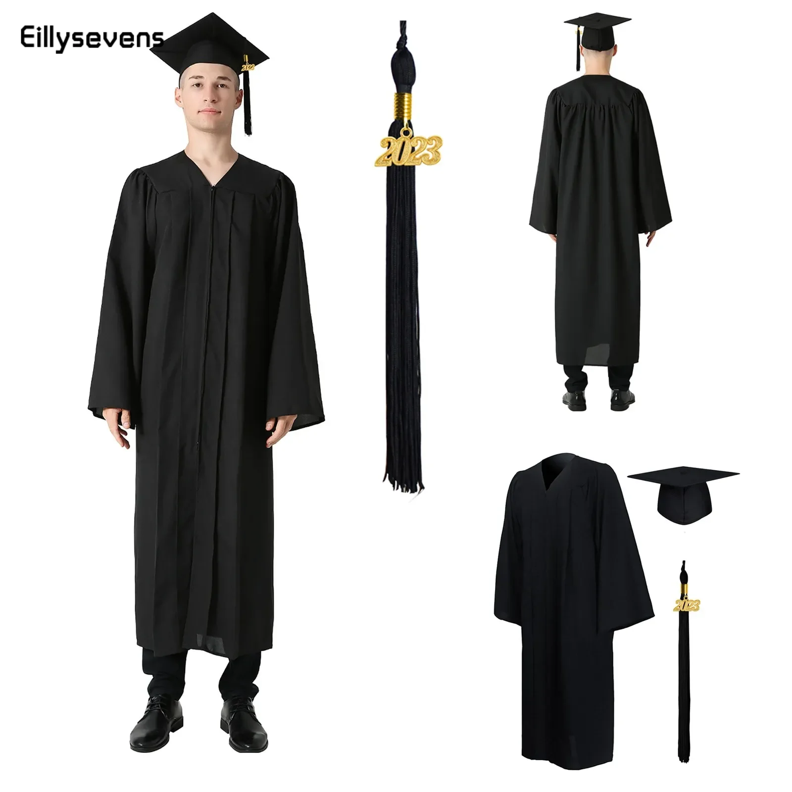 

Платье для взрослых на выпускной + комплект с шапочкой на молнии для университетского академического выпускного вечера халат для морского скейта халат для выпускного вечера