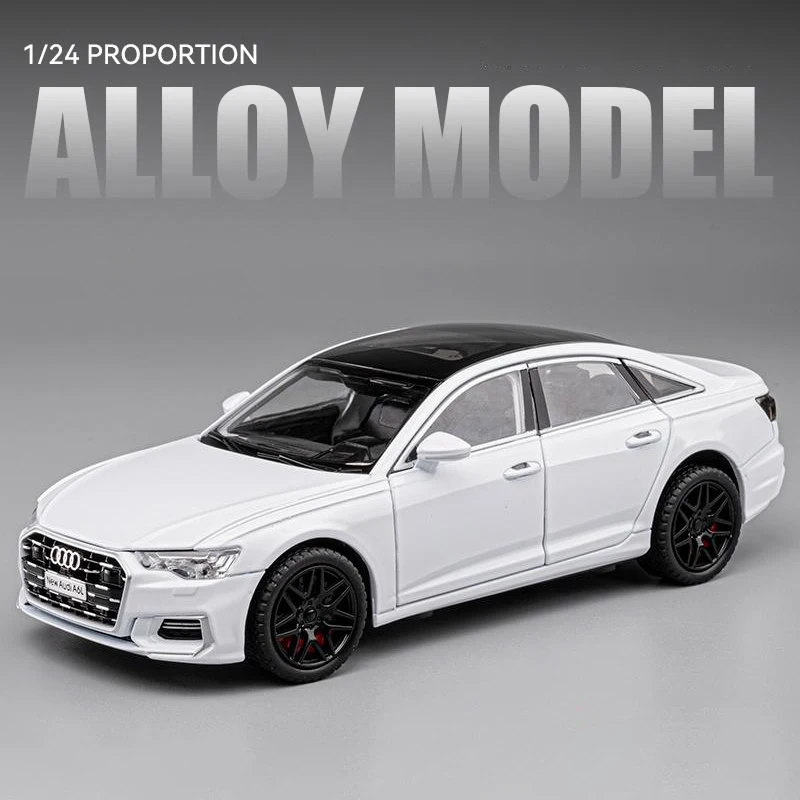 New 1:24 Audi A6 Alloy Diecasts & Toy Vehicles Metal Toy Car Model Sound and light Collection Kids Toy 4