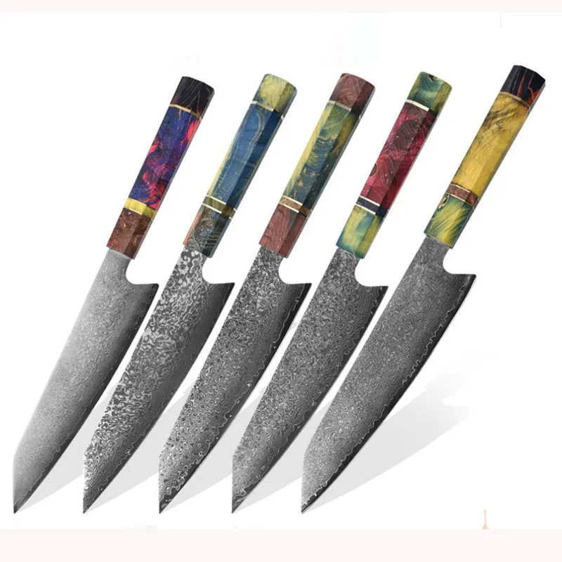 

Chefs Cleaver Knife 67 Layers Damascus Steel Sharp Kiritsuke Slicing Longquan Kitchen Knives Octagonal Stabilized Wood Handle