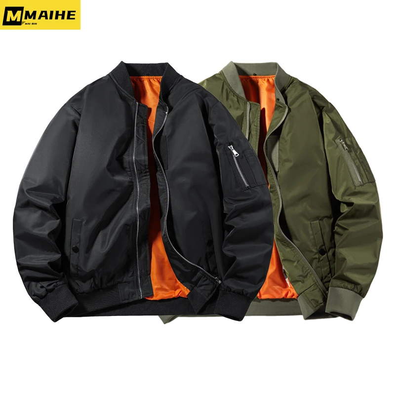 New Retro Jacket Men's Slim Bomber Jacket Spring Autumn R Men Outerwear Ma-1 Aviator Pilot Air Bomber Jackes and Coat Male