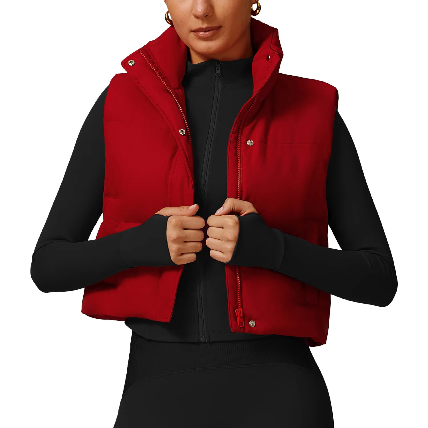 Mermaid Curve Winter Vest Down Jacket Vest Fashion All-match White Duck Down Warm Sports Jacket