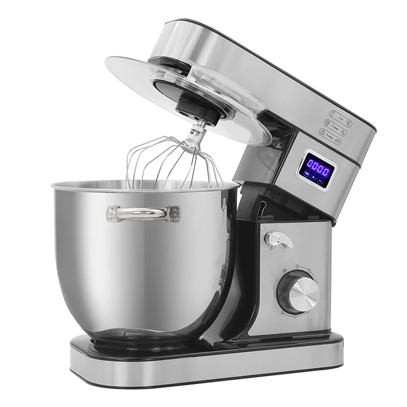 Stainless Steel Material Chef Machine Mixer Egg Beater Electric Mixer Dough Food with Led Display