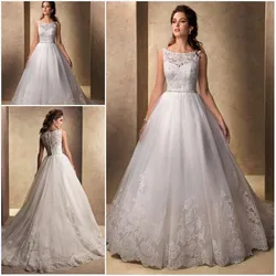 Custom Made vestido de noiva robe de mariee 2018 Ball Gown See Through Back bridal Gown Brides mother of the bride dresses
