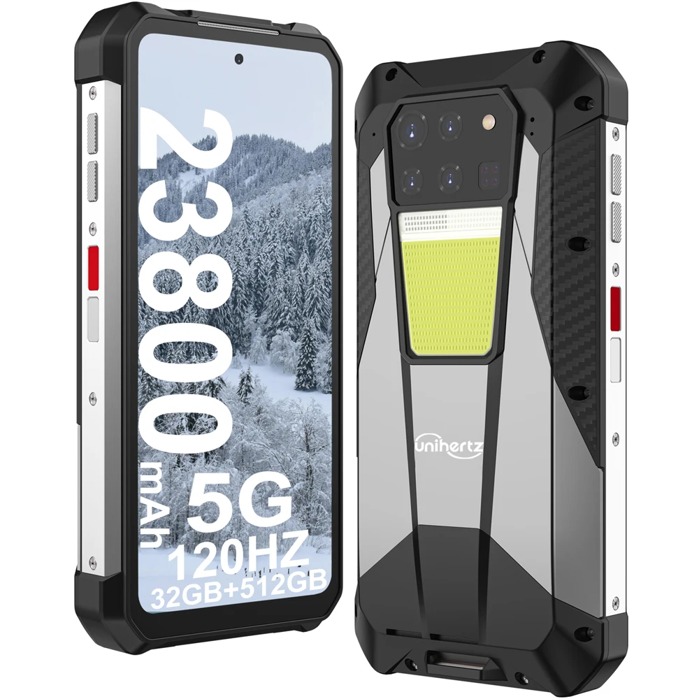 Unihertz Tank 3 8849 Projector Smartphone Android 14 5G Phone, 32GB 512GB, 200MP Camera, Dimensity 8200, IP68, Bluetooth 5.3