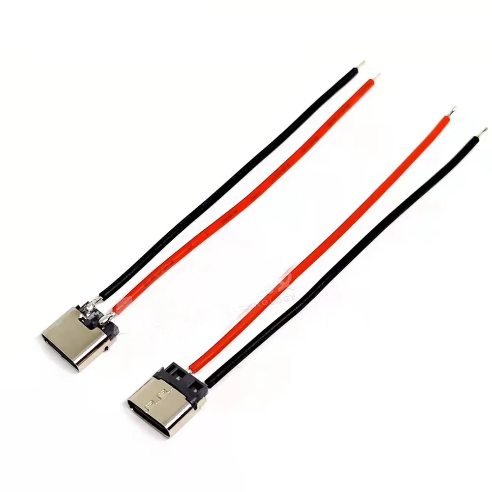 Conector USB tipo c impermeable, cable de soldadura, enchufe hembra, puerto de carga rápida, 1 piezas