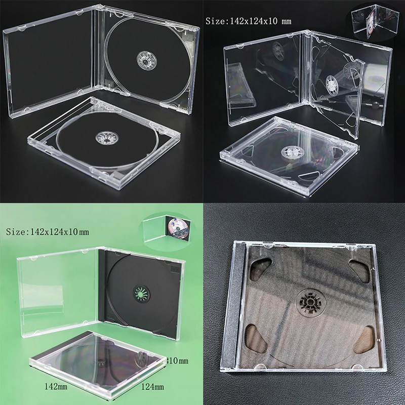 Transparent Plastic DVD CD Storage Case