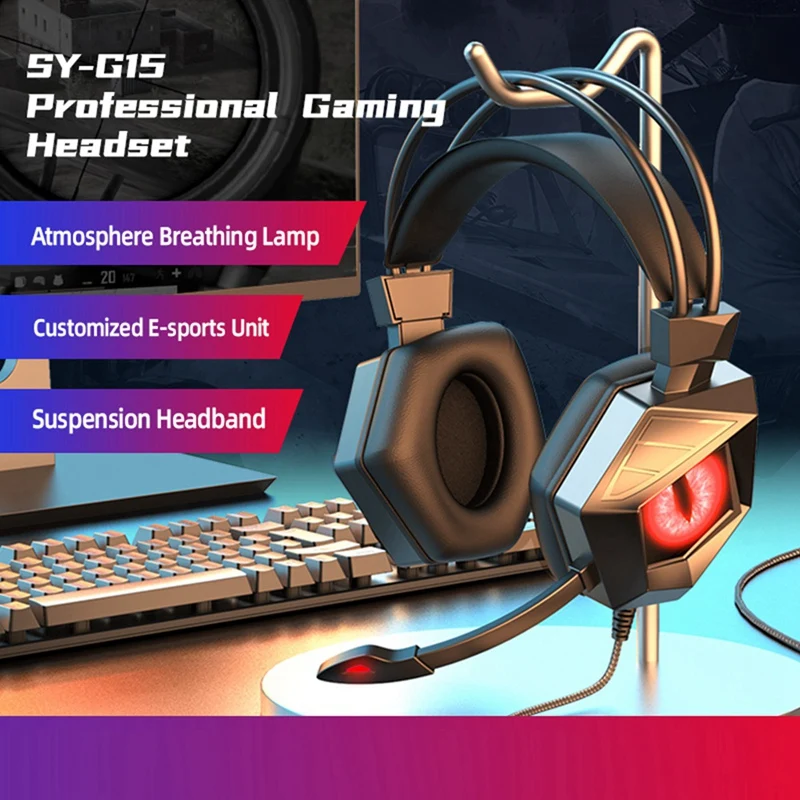 ABGZ-Wired Gaming Headset With Microphone For PS4 PS5 Switch PC Computer Laptop Headphone