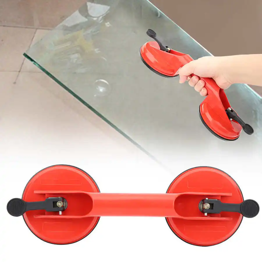 Handle Dual Suction Cup Glass Suction Cups Dent Puller Handle Lifter Car Dent Puller Removers for Lifting Glass Repair Tool