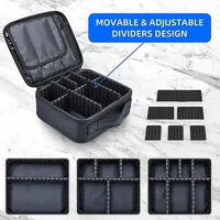 New arrival women's travel waterproof makeup bag Professional Embroidery Beauty Tool Storage Box Portable Makeup Case 4