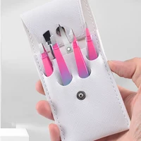 Eyebrow Tweezer Set,6 Pcs Tweezers Set for Women, Precision Tweezer for Eyebrows with Curved Scissors for Ingrown Hair 1