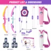 2 Pack Archery Set - Includes 2 Bows, 24 Suction Cup Arrows & 2 Quivers & Standing Target, Outdoor Light Up Toys for Boys Girls 2