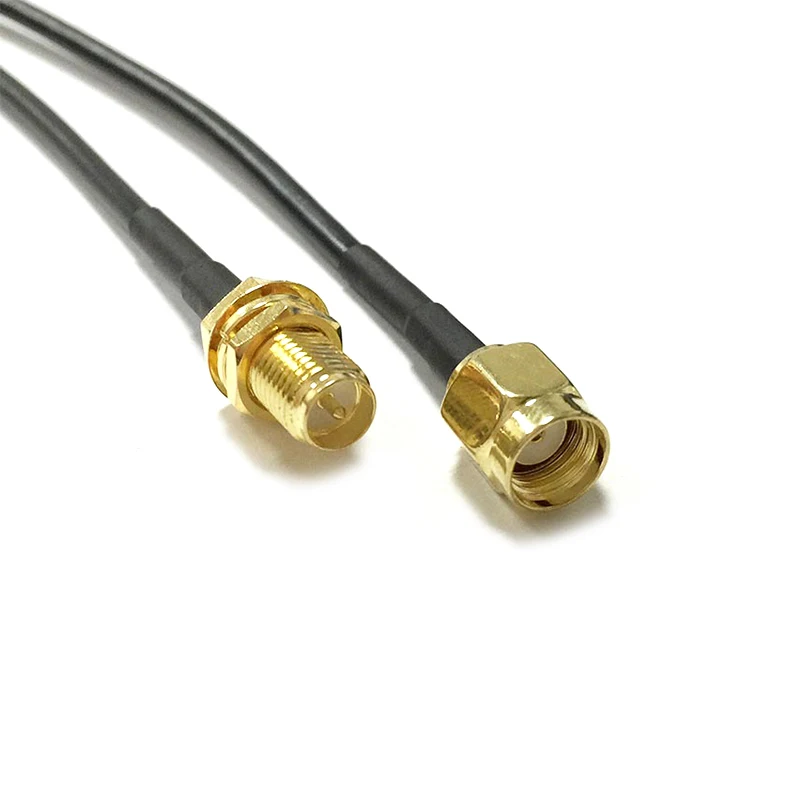 

Modem Coaxial Cable RP-SMA Female Jack Nut To Reverse SMA Male Plug Connector RG174 Pigtail 20CM 8inch Adapter For WIFI Antenna