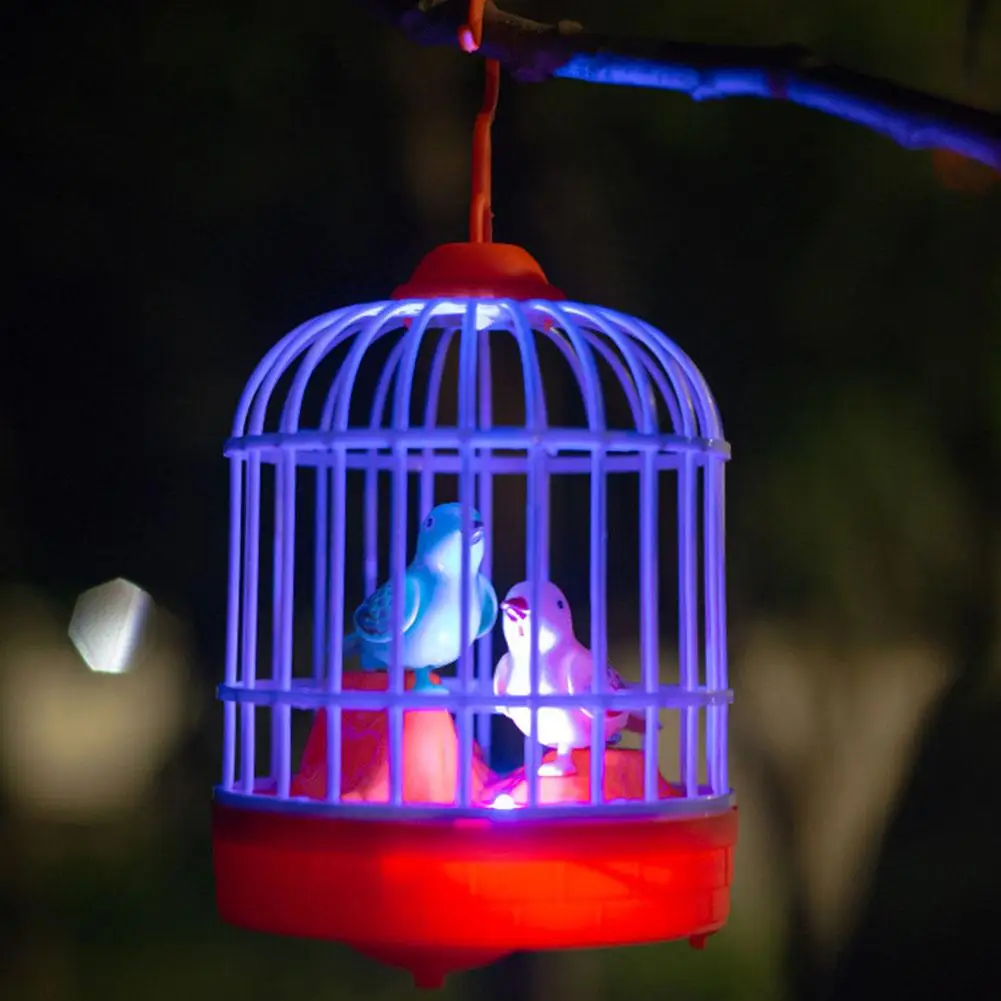 Children Electronic Simulation Bird Cage Toy With Sound Inductive Sound Voice Control Bird Cage Birdcage Voice Parrot Cage Toys 5