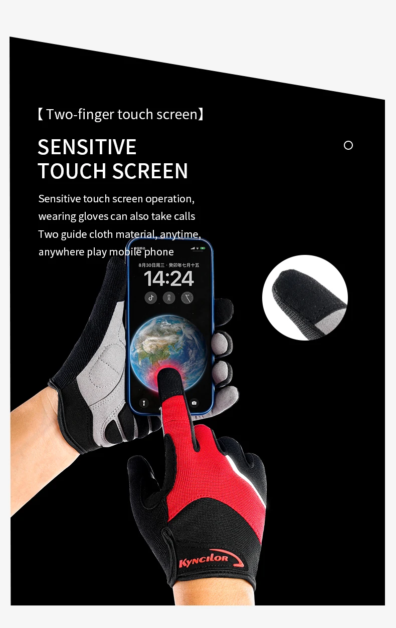 Professional Outdoor Antislip Wear-Resistant Sweat Absorbing And Breathable Gloves For Cycling Fitness And Mountaineering Sports 5