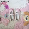 Cute Sweet Fashion Small Leather Shoes Girl Original Lolita Style Design Mary Jane Round Head Flats for Women Spring Summer 4