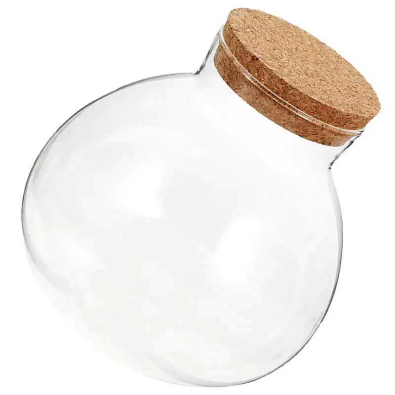 Description Picture 3 of itemDesktop Micro-landscape Bottle Vase Empty DIY Cork Plant Terrarium Decorative Landscaping Container Glass Jar with Lid