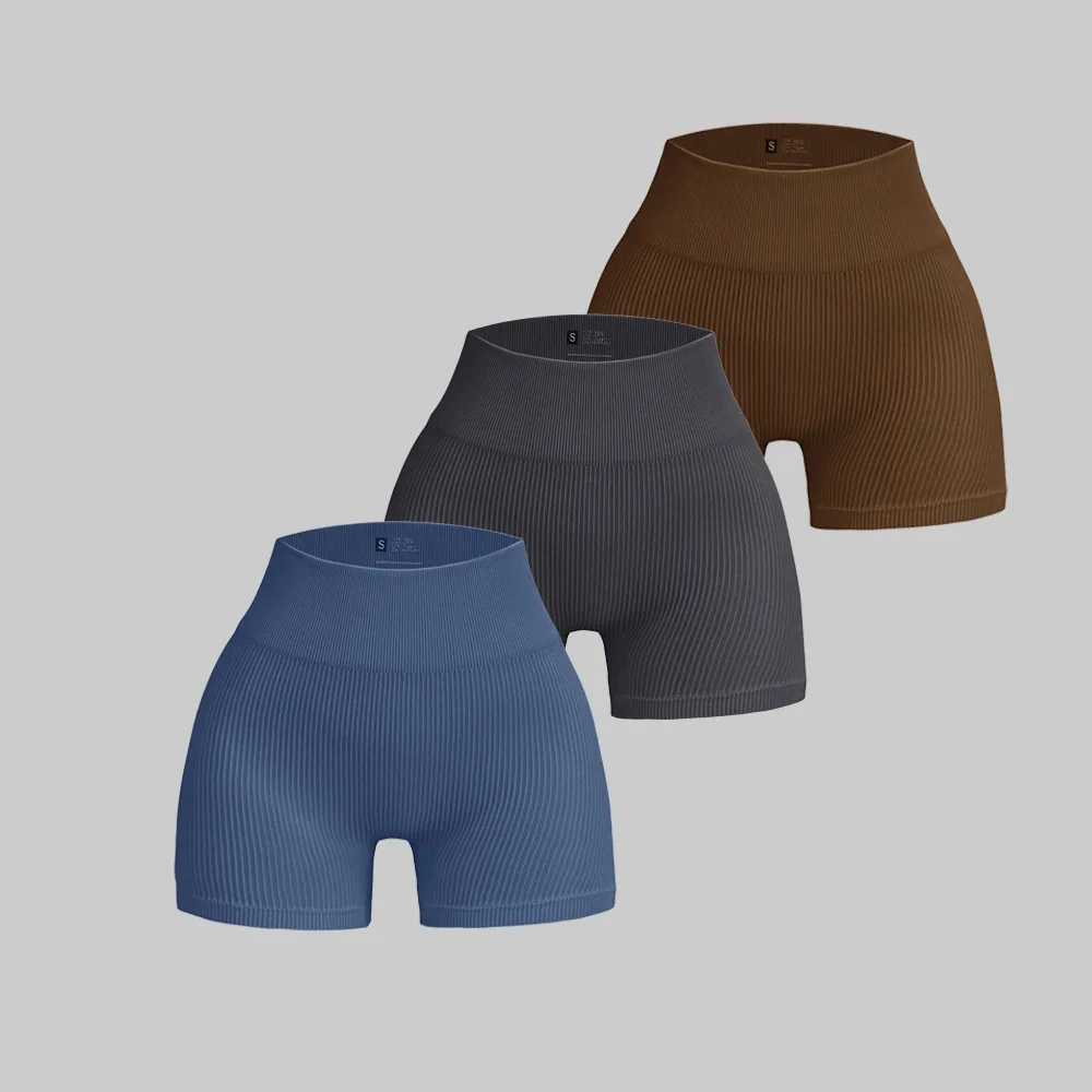 New Women Gym Shorts Sports Yoga Pants Ignite Short 4.5" Seamless High Stretch Workout Scrunch Butt Yoga Seamless Leggings Color 2