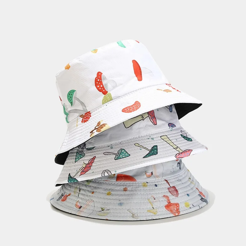 2022 Vintage Fishing Hat Mushroom Print 
