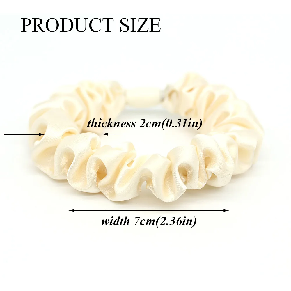 Satin Scrunchie Set, 5 Pcs Neutral Tone Hair Ties, Soft Smooth Hair Accessories, Stylish Daily Hair Decor, Trendy Women's Hair