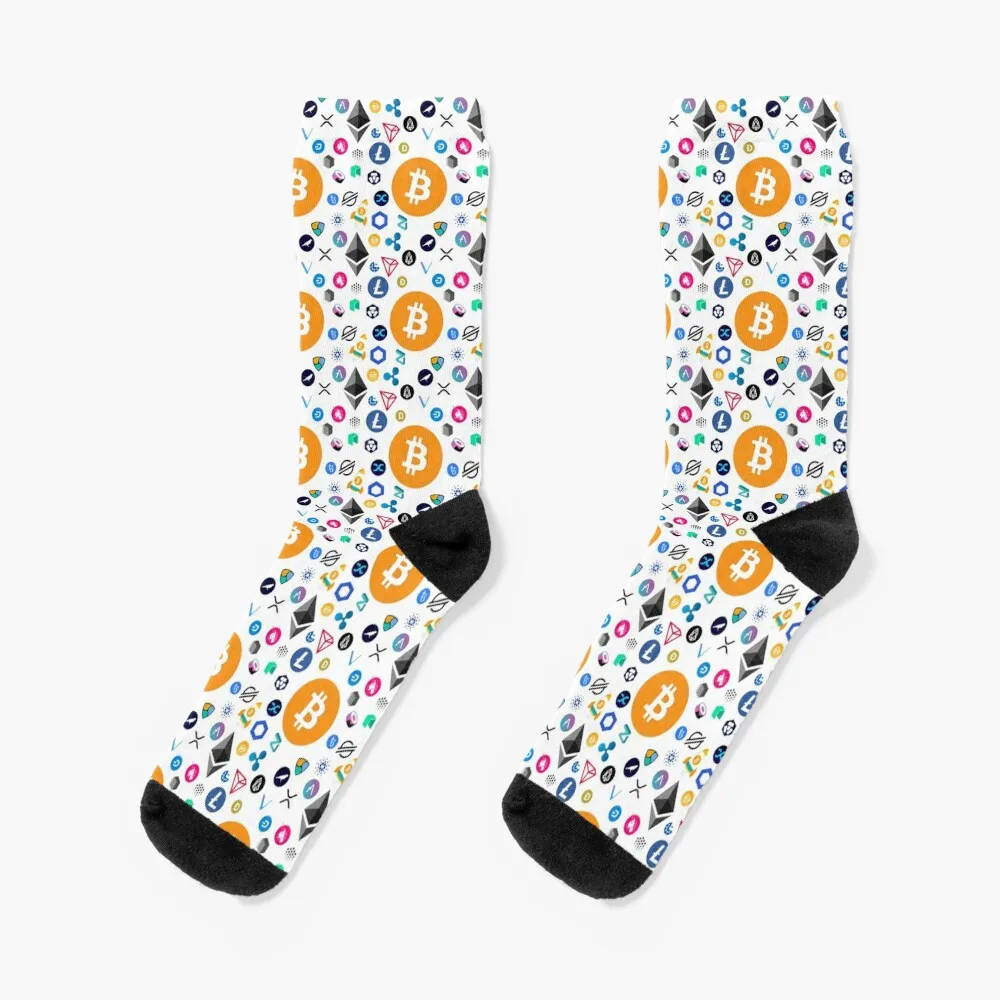 

Crypto currency Socks with print Stockings compression FASHION Socks For Man Women's