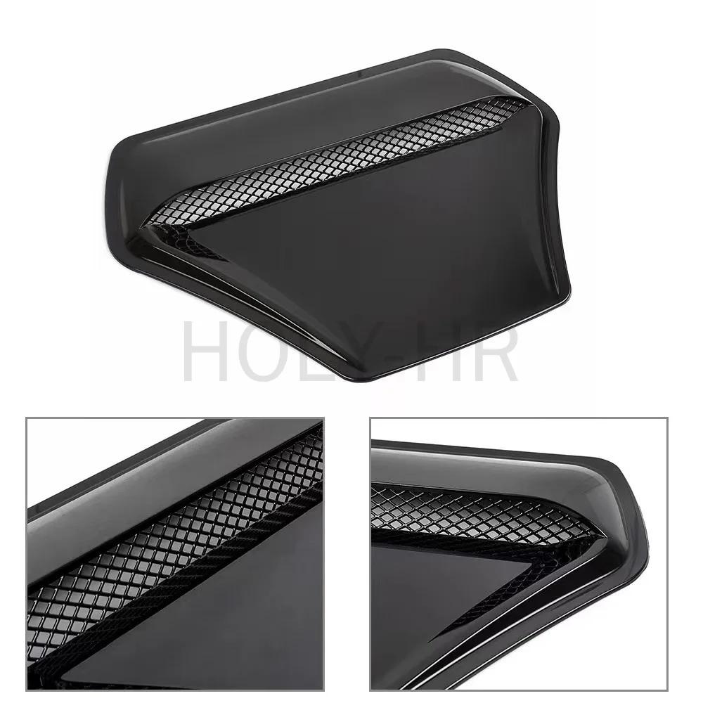 Car modification exterior decoration hood decoration ventilation panel, ABS carbon fiber, black  Exterior Parts Bug Shields - 2