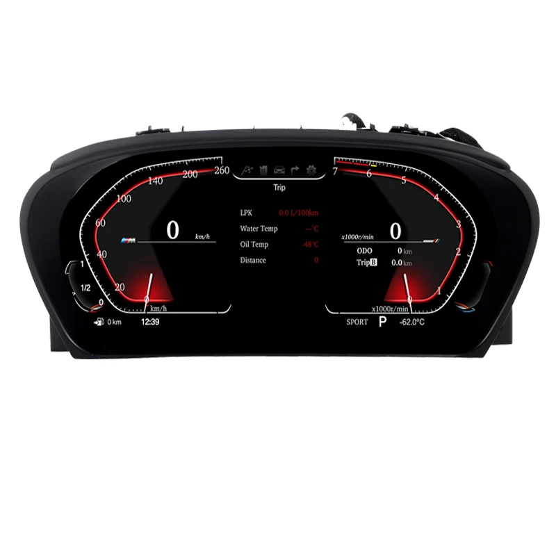 123LinuxCarLCDDashboardPanelVirtualCockPitSpeedometerforBMWX6E71E72Digital.jpg