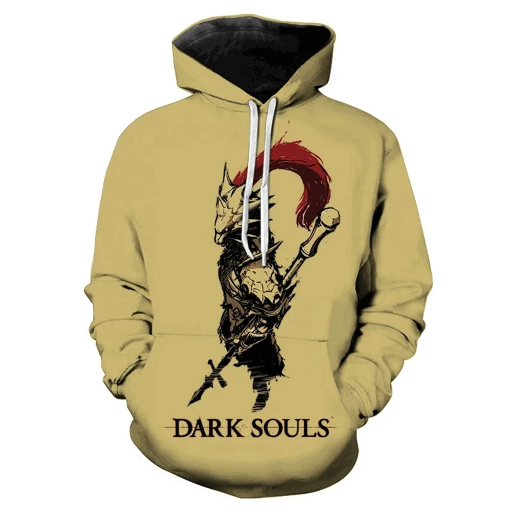 thumbnail image 1 of Sudadera con capucha para hombre con estampado 3D del juego Dark Soulsborne, estilo informal de calle de gran tamaño, para juegos de rol, moda de manga larga, 1 of 5