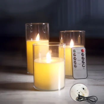 Rechargeable Flameless Pillar Candles 1