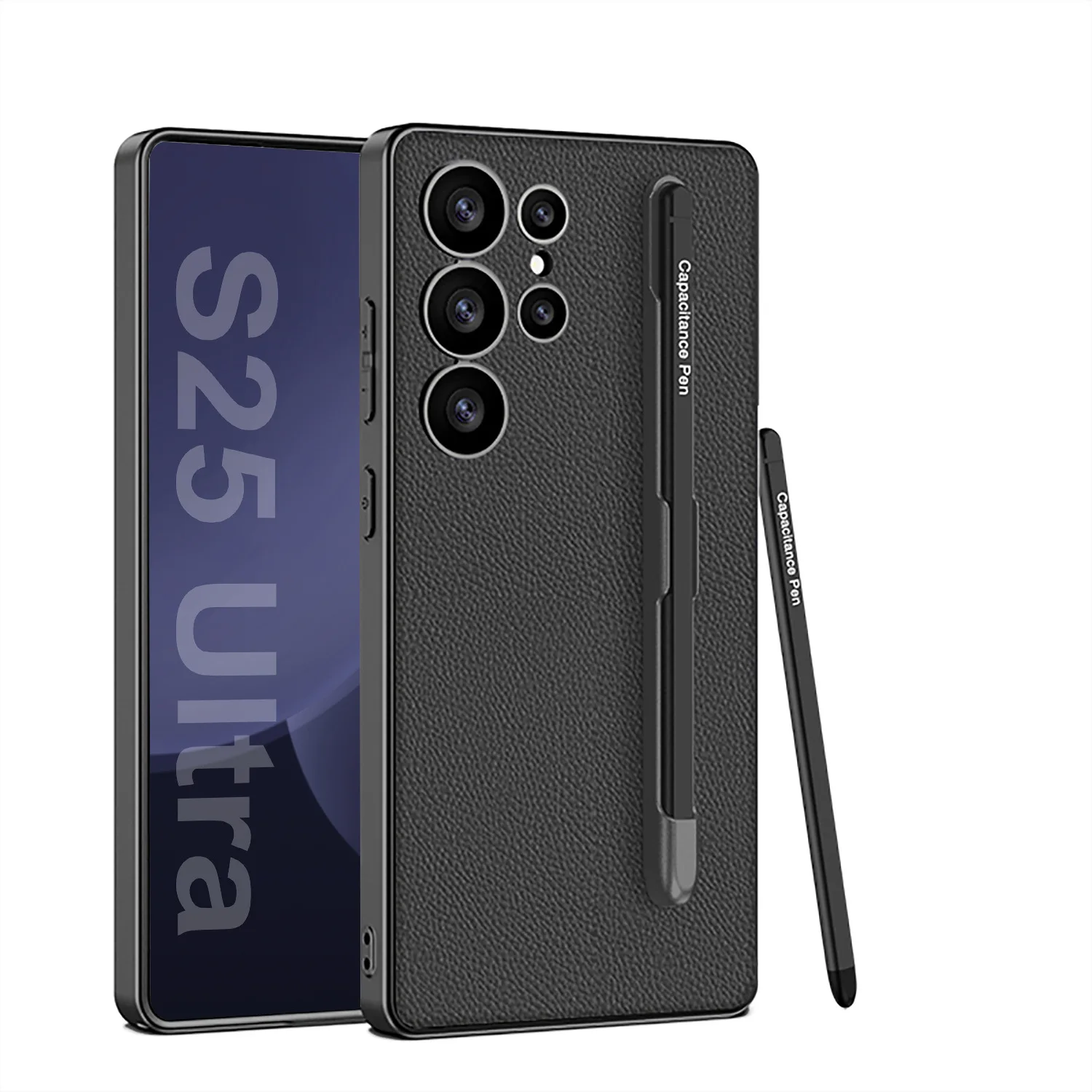 Luxury Carbon Fiber Anti-Knock Case with Pen Holder