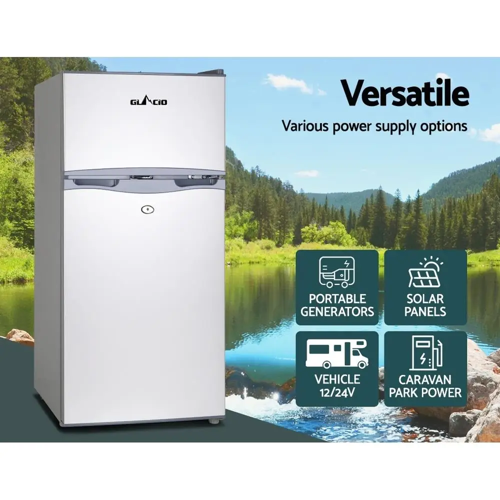 Portable Fridge Freezer 100L Camping Caravan Bar Style Upright 12V 24V 240V