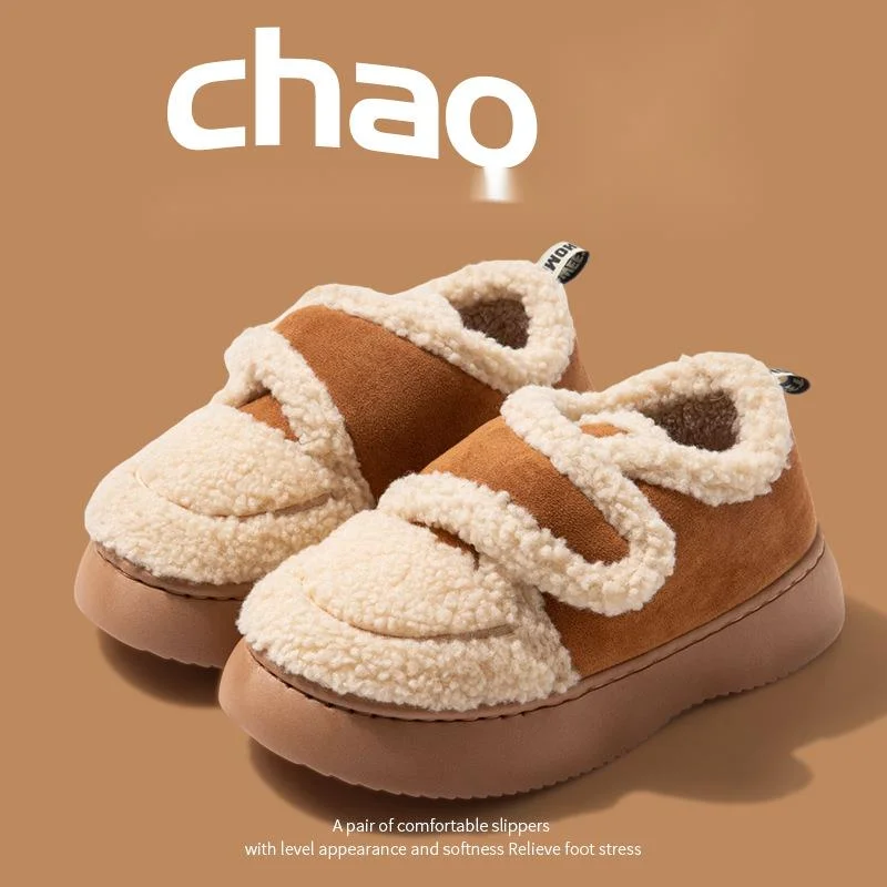 Women Velvet Open-Toe Summer Spring Bedroom Outdoor Cushioned Thermal Machine Washable Slippers Indoor Shoes_voghion.com