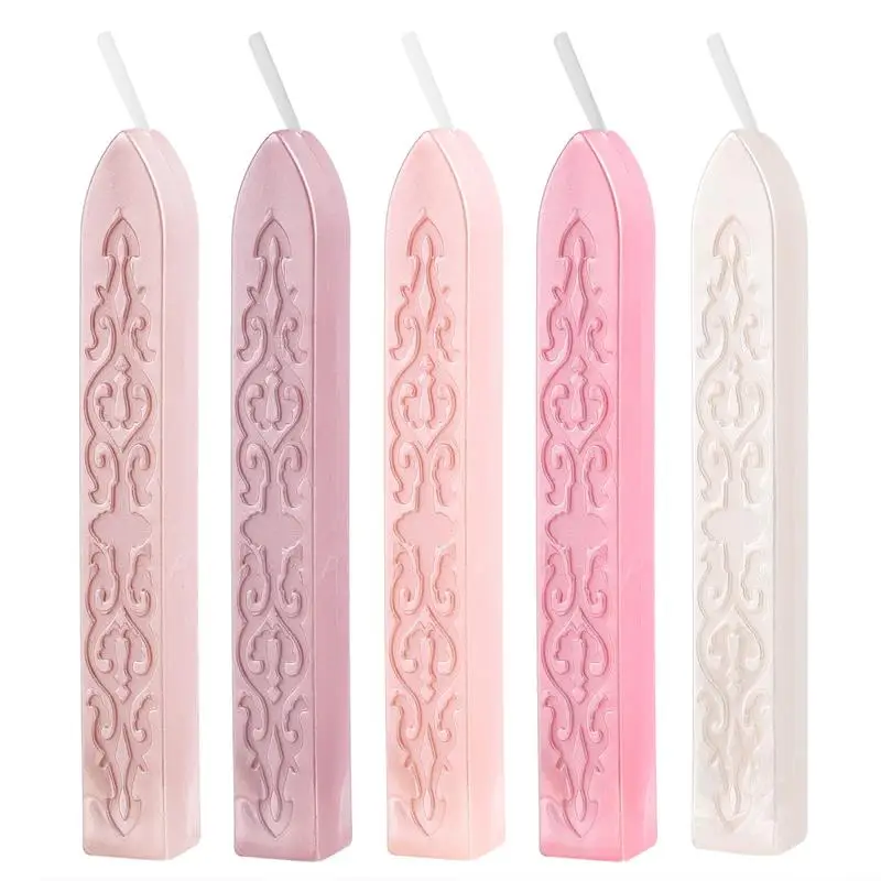 Pack of 5 Solid Color Sealing Wax Sticks for Envelopes, Invitations, and Gifts