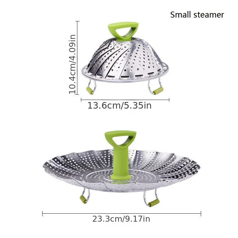 Stainless Steel Collapsible Vegetable Steamer, Small