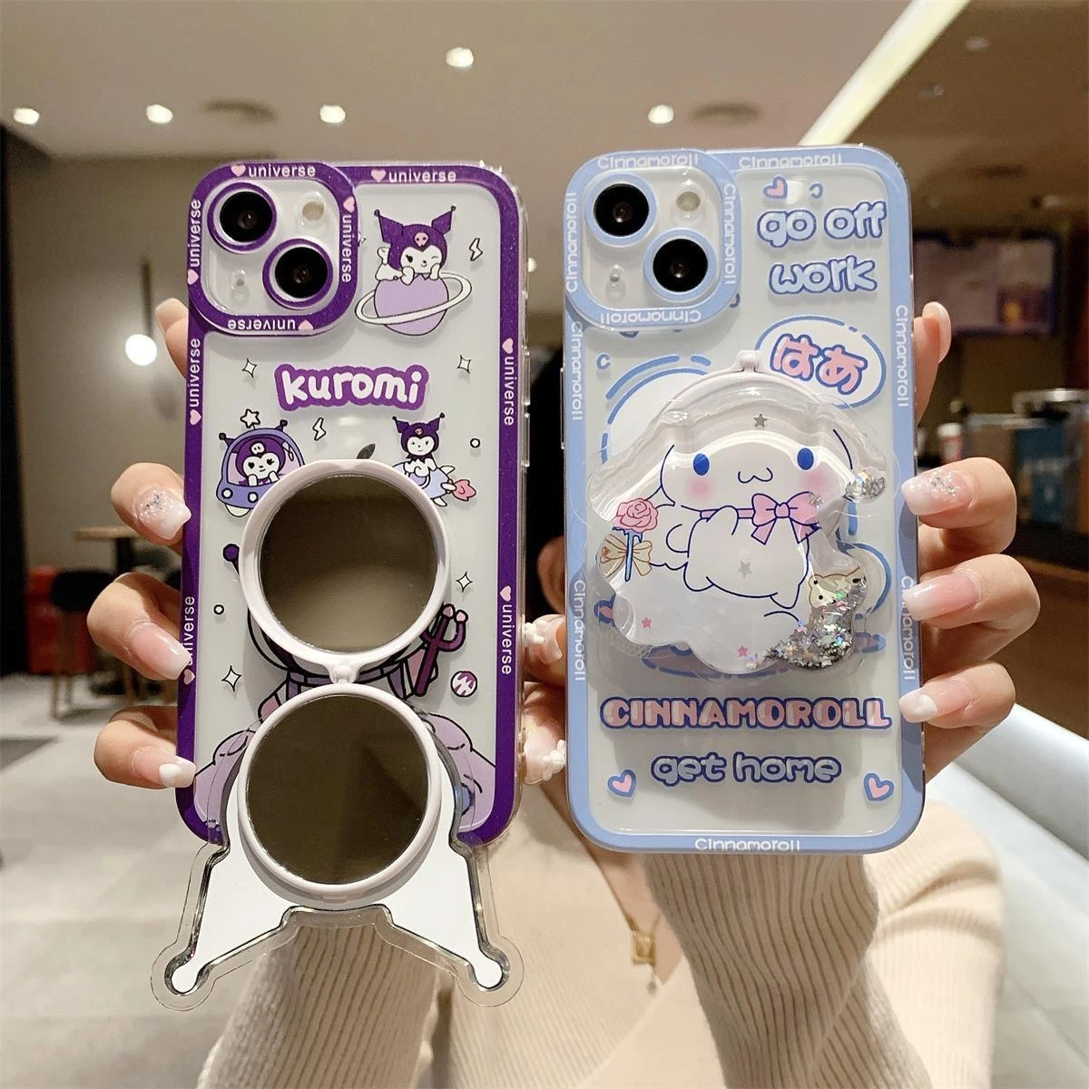 Sanrio Phone Cases Iphone 13 Pro Max Mirror | Iphone 14 Pro Max Kuromi  Phone Case - Mobile Phone Cases & Covers - Aliexpress