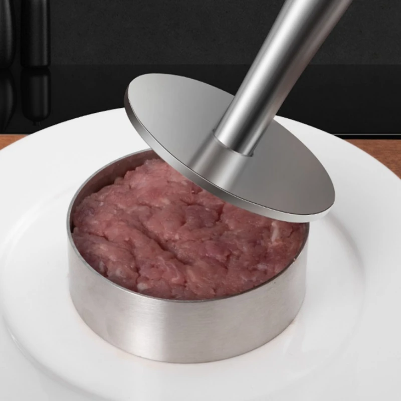 304 Stainless Steel Hamburger Meat Cake Press Burger Patty Maker Mold Manual Cake Beef Pork Rice Press Grill Meat Tools Durable