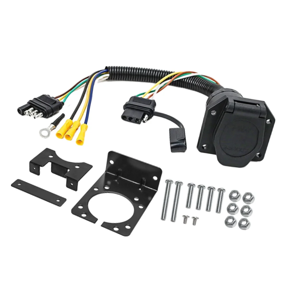 Adattatore per rimorchio da 7 pin a 13 pin, adattatore da 12 V per rimorchio da auto per auto, rimorchio, camion, caravana, gancio di traino
