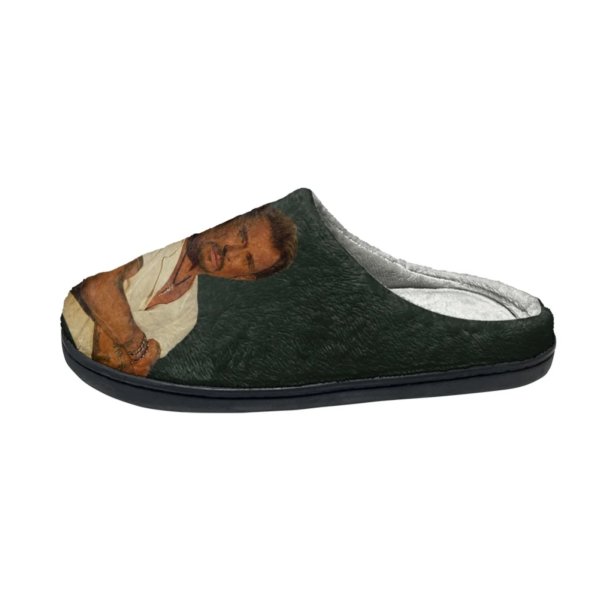 Johnny hallyday Print Cotton Slippers Dropshipping Non-Slip Indoor Floor Shoes Comfortable Home Women Men Slides Zapatos Planos