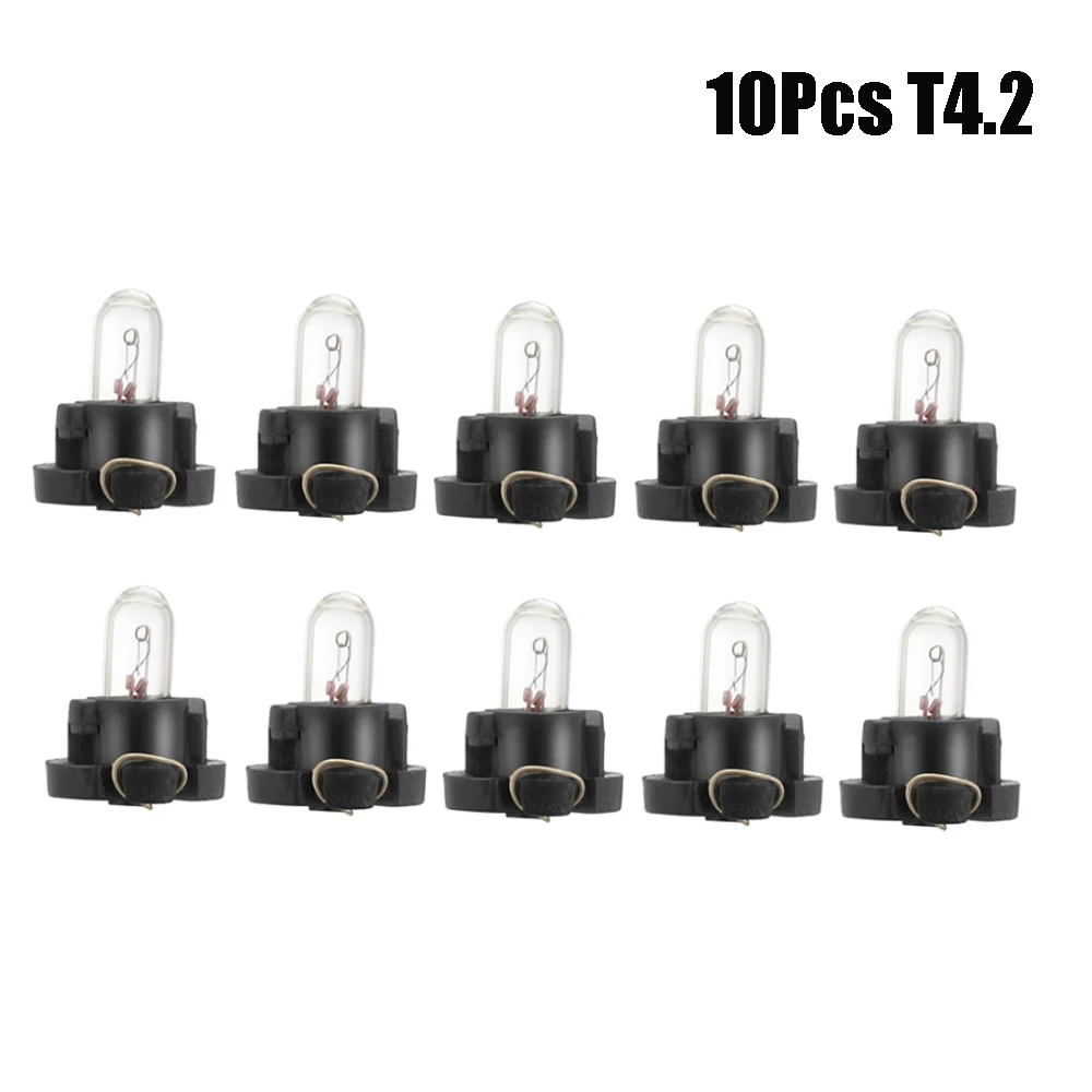 5/10Pcs T3 T4.2 Led Bulbs Car Interior Lights Auto Warming Indicator Lamp 12V 4300K Yellow Instrument Bulb Halogen Bulbs