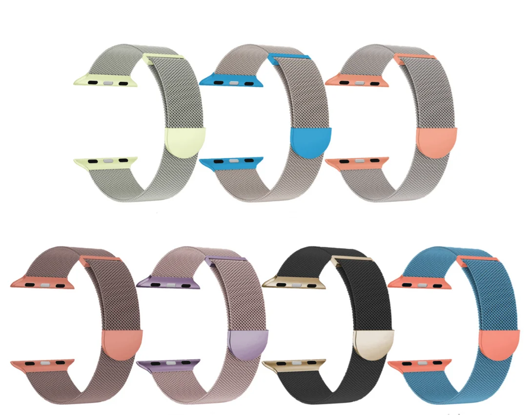 밀라노 스트랩 애플 워치 9, 8, 7, 41mm, 45mm, 울트라, 2, 49mm, 금속 통기성 밴드, 아이워치 6543SE, 44mm, 40mm, 42mm