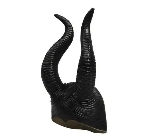 Genuine latex maleficent horns adult women halloween party costume jolie cosplay headpiece hat trendy cosplay headpiece cosplay accessories